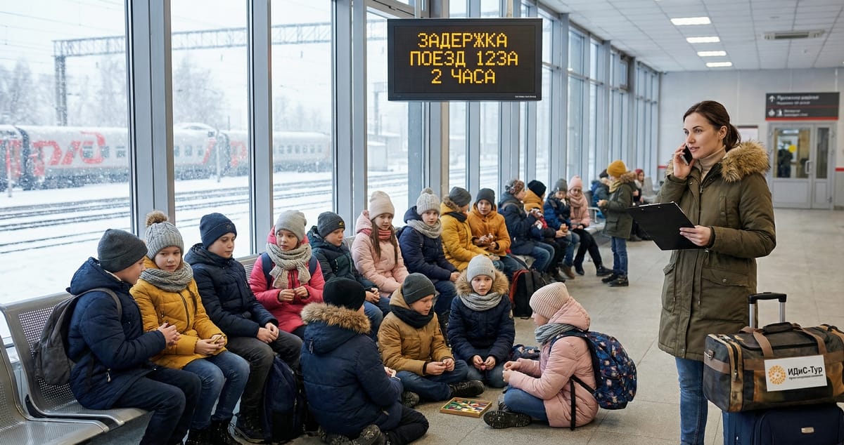 Что делать при задержке поезда с школьной группой